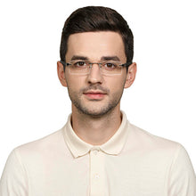 Load image into Gallery viewer, Silver Rectangle Rimless Unisex Eyeglasses by Vincent Chase Online-126390