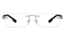 Load image into Gallery viewer, Silver Rectangle Rimless Unisex Eyeglasses by Vincent Chase Online-126390