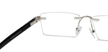 Load image into Gallery viewer, Silver Rectangle Rimless Unisex Eyeglasses by Vincent Chase Online-126390
