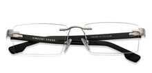 Load image into Gallery viewer, Silver Rectangle Rimless Unisex Eyeglasses by Vincent Chase Online-126390