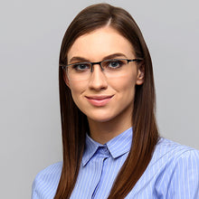 Load image into Gallery viewer, Gunmetal Rectangle Half Rim Unisex Eyeglasses by Vincent Chase Online-126397