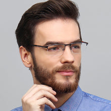 Load image into Gallery viewer, Gunmetal Rectangle Half Rim Unisex Eyeglasses by Vincent Chase Online-126397