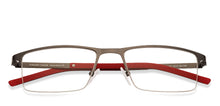 Load image into Gallery viewer, Gunmetal Rectangle Half Rim Unisex Eyeglasses by Vincent Chase Online-126397