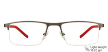 Load image into Gallery viewer, Gunmetal Rectangle Half Rim Unisex Eyeglasses by Vincent Chase Online-126397