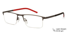 Load image into Gallery viewer, Gunmetal Rectangle Half Rim Unisex Eyeglasses by Vincent Chase Online-126397