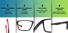 Load image into Gallery viewer, Black Rectangle Full Rim Unisex Eyeglasses by Lenskart Air Online-126428