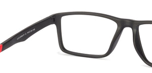 Black Rectangle Full Rim Unisex Eyeglasses by Lenskart Air Online-126428