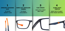 Load image into Gallery viewer, Blue Rectangle Full Rim Unisex Eyeglasses by Lenskart Air Online-126430