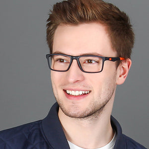 Blue Rectangle Full Rim Unisex Eyeglasses by Lenskart Air Online-126430