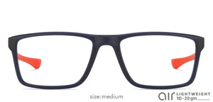 Blue Rectangle Full Rim Unisex Eyeglasses by Lenskart Air Online-126430