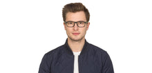 Load image into Gallery viewer, Black Rectangle Full Rim Unisex Eyeglasses by Lenskart Air Online-126431