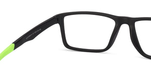 Black Rectangle Full Rim Unisex Eyeglasses by Lenskart Air Online-126431