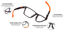Load image into Gallery viewer, Blue Rectangle Full Rim Unisex Eyeglasses by Lenskart Air Online-126435