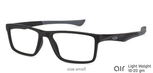 Black Rectangle Full Rim Unisex Eyeglasses by Lenskart Air Online-126437