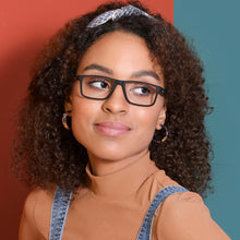 Load image into Gallery viewer, Black Rectangle Full Rim Unisex Eyeglasses by Lenskart Air Online-126437