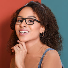 Load image into Gallery viewer, Black Rectangle Full Rim Unisex Eyeglasses by Lenskart Air Online-126437