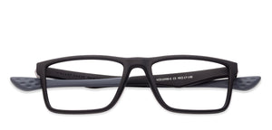 Black Rectangle Full Rim Unisex Eyeglasses by Lenskart Air Online-126437
