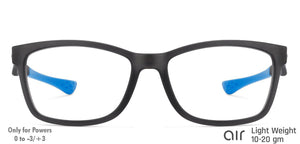 Grey Rectangle Full Rim Unisex Eyeglasses by Lenskart Air Online-126441