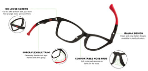Black Rectangle Full Rim Unisex Eyeglasses by Lenskart Air Online-126443