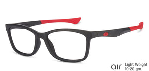 Black Rectangle Full Rim Unisex Eyeglasses by Lenskart Air Online-126443