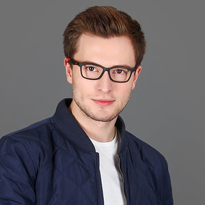 Black Rectangle Full Rim Unisex Eyeglasses by Lenskart Air Online-126443