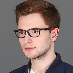 Black Rectangle Full Rim Unisex Eyeglasses by Lenskart Air Online-126443