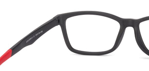 Black Rectangle Full Rim Unisex Eyeglasses by Lenskart Air Online-126443
