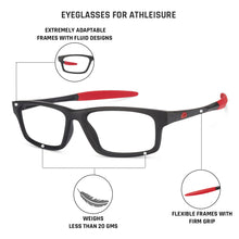 Load image into Gallery viewer, Black Rectangle Full Rim Unisex Eyeglasses by Lenskart Air Online-126453