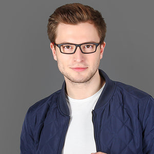 Black Rectangle Full Rim Unisex Eyeglasses by Lenskart Air Online-126453