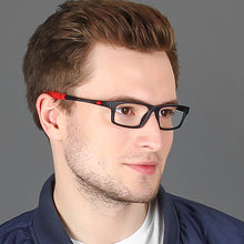 Load image into Gallery viewer, Black Rectangle Full Rim Unisex Eyeglasses by Lenskart Air Online-126453