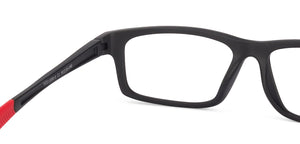 Black Rectangle Full Rim Unisex Eyeglasses by Lenskart Air Online-126453