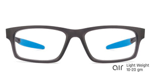 Grey Rectangle Full Rim Unisex Eyeglasses by Lenskart Air Online-126457