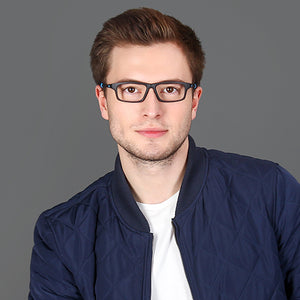 Grey Rectangle Full Rim Unisex Eyeglasses by Lenskart Air Online-126457