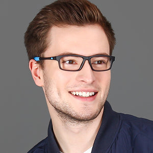 Grey Rectangle Full Rim Unisex Eyeglasses by Lenskart Air Online-126457