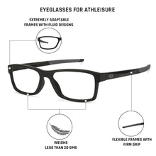 Load image into Gallery viewer, Black Rectangle Full Rim Unisex Eyeglasses by Lenskart Air Online-126462