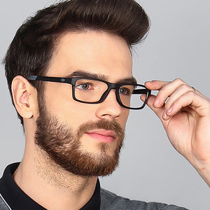 Black Rectangle Full Rim Unisex Eyeglasses by Lenskart Air Online-126462