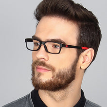 Load image into Gallery viewer, Black Rectangle Full Rim Unisex Eyeglasses by Lenskart Air Online-126463