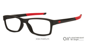 Black Rectangle Full Rim Unisex Eyeglasses by Lenskart Air Online-126463