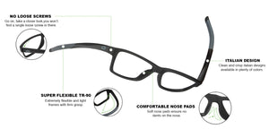 Black Rectangle Full Rim Unisex Eyeglasses by Lenskart Air Online-126467