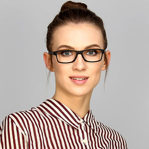 Black Rectangle Full Rim Unisex Eyeglasses by Lenskart Air Online-126467