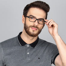Load image into Gallery viewer, Black Rectangle Full Rim Unisex Eyeglasses by Lenskart Air Online-126467