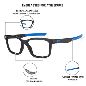 Black Rectangle Full Rim Unisex Eyeglasses by Lenskart Air Online-126469