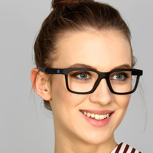 Black Rectangle Full Rim Unisex Eyeglasses by Lenskart Air Online-126469
