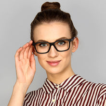 Load image into Gallery viewer, Black Rectangle Full Rim Unisex Eyeglasses by Lenskart Air Online-126469