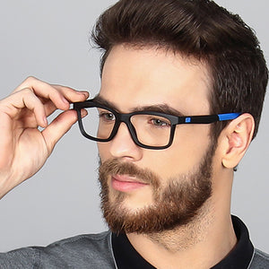 Black Rectangle Full Rim Unisex Eyeglasses by Lenskart Air Online-126469