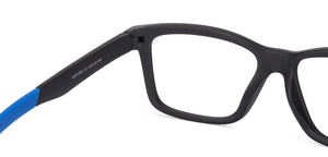 Black Rectangle Full Rim Unisex Eyeglasses by Lenskart Air Online-126469