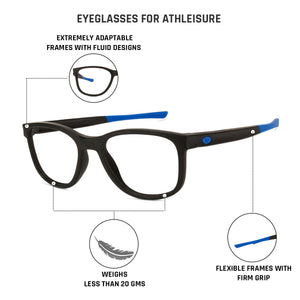 Black Wayfarer Full Rim Unisex Eyeglasses by Lenskart Air Online-126478