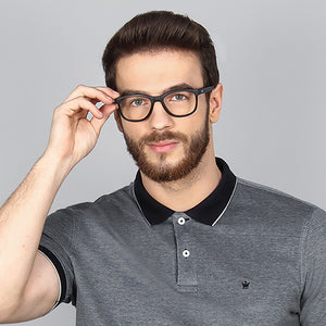 Black Wayfarer Full Rim Unisex Eyeglasses by Lenskart Air Online-126478