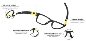 Black Rectangle Full Rim Unisex Eyeglasses by Lenskart Air Online-126483