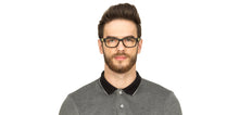 Load image into Gallery viewer, Black Rectangle Full Rim Unisex Eyeglasses by Lenskart Air Online-126483